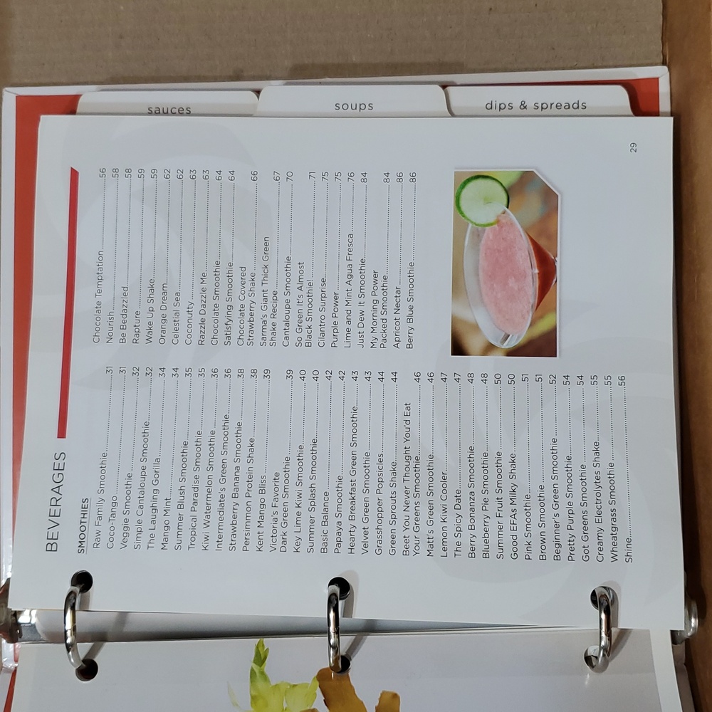 👩🏻‍🍳 Live Fresh Cookbook By Vitamix rind bound hardcover book 📚 - Picture 9 of 16